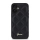 Juodas dėklas Apple iPhone 16 telefonui "Guess PU Leather Quilted Case"