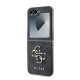 Pilkas dėklas Samsung Galaxy Z Flip 6 / 7 FE telefonui "Guess PU 4G Metal Logo Case"