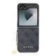 Pilkas dėklas Samsung Galaxy Z Flip 6 / 7 FE  telefonui "Guess 4G Charm Case"