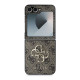 Rudas dėklas Samsung Galaxy Z Flip 6 telefonui "Guess PU 4G Metal Logo Case"