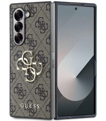 Rudas dėklas Samsung Galaxy Z Fold 6 telefonui "Guess PU 4G Metal Logo Case"