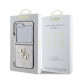 Rožinis dėklas Samsung Galaxy Z Flip 6 / 7 FE telefonui "Guess PU 4G Metal Logo Case"