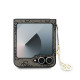 Rudas dėklas Samsung Galaxy Z Flip 6 / 7 FE telefonui "Guess 4G Charm Case"