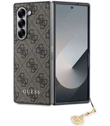 Rudas dėklas Samsung Galaxy Z Fold 6 telefonui "Guess 4G Charm Case"