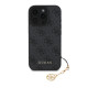 Pilkas dėklas Apple iPhone 16 Pro telefonui "Guess 4G Charm Case"