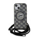 Juodas dėklas Apple iPhone 15 telefonui "Karl Lagerfeld IML Monogram Crossbody K&CH Heads MagSafe Case"