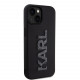 Juodas dėklas Apple iPhone 15 telefonui "Karl Lagerfeld 3D Rubber Glitter Logo Karl Case"