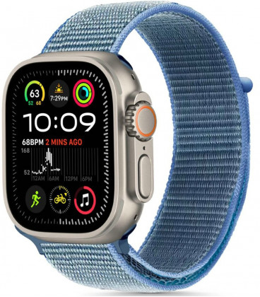 Mėlyna apyrankė Apple Watch 6 / 7 / 8 / 9 / 10 / SE / Ultra 1 / 2 (44 / 45 / 46 / 49 mm) "Tech-Protect Nylon"