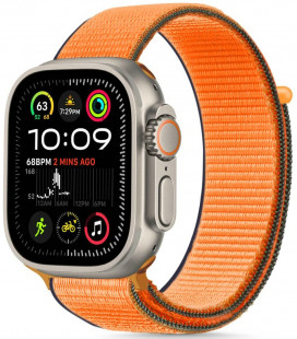 Oranžinė apyrankė Apple Watch 8 / 9 / 10 / 11 / SE / ULTRA (44 / 45 / 46 / 49 MM) "Tech-Protect Nylon"