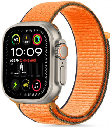 Oranžinė apyrankė Apple Watch 6 / 7 / 8 / 9 / 10 / SE / Ultra 1 / 2 (44 / 45 / 46 / 49 mm) "Tech-Protect Nylon"