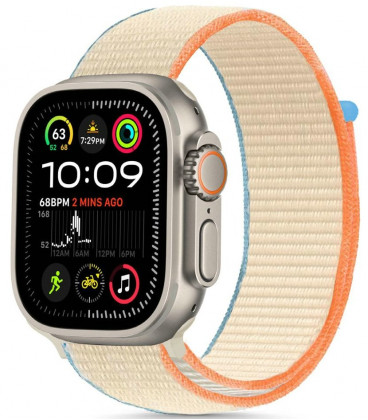 Smėlio spalvos apyrankė Apple Watch 8 / 9 / 10 / 11 / SE (40 / 41 / 42 MM) "Tech-Protect Nylon"