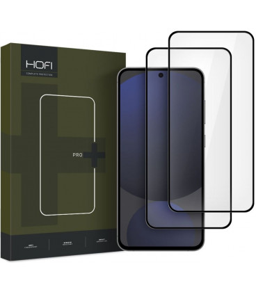 Juodas apsauginis grūdintas stiklas Samsung Galaxy S24 FE telefonui "HOFI Glass Pro+ 2-Pack"