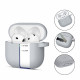 Pilka dėklas Apple Airpods 4 / 5 ausinėms "Tech-Protect Silicone Hook"