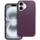 Violetinis odinis dėklas Apple iPhone 16 telefonui "Leather Mag Cover"