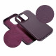 Violetinis odinis dėklas Apple iPhone 16 telefonui "Leather Mag Cover"