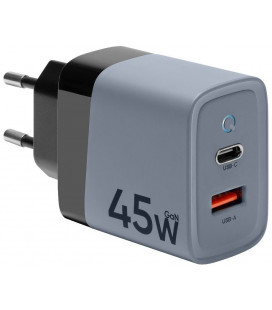 Pilkas 45W 1xUSB-C + 1xUSB-A pakrovėjas "Tactical Microgrid GaN"