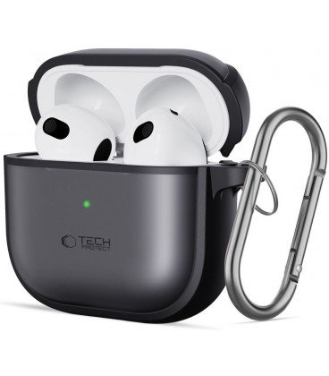 Matinis juodas dėklas Apple Airpods 4 ausinėms "Tech-Protect Magmat"