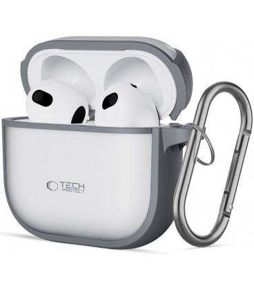 Matinis pilkas dėklas Apple Airpods 4 ausinėms "Tech-Protect Magmat"