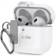 Baltas dėklas Apple Airpods 4 / 5 ausinėms "Tech-Protect Slim Hook"