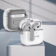 Baltas dėklas Apple Airpods 4 ausinėms "Tech-Protect Slim Hook"