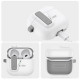 Baltas dėklas Apple Airpods 4 ausinėms "Tech-Protect Slim Hook"