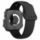 Pilkas dėklas Apple Watch 10 / 11 (46 mm) laikrodžiui "Spigen Rugged Armor"