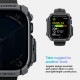Pilkas dėklas Apple Watch 10 / 11 (46 mm) laikrodžiui "Spigen Rugged Armor"