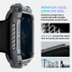 Pilkas dėklas Apple Watch 10 / 11 (46 mm) laikrodžiui "Spigen Rugged Armor"