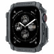 Pilkas dėklas Apple Watch 10 / 11 (46 mm) laikrodžiui "Spigen Rugged Armor"
