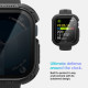 Juodas dėklas Apple Watch 10 / 11 (46 mm) laikrodžiui "Spigen Tough Armor"