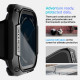 Juodas dėklas Apple Watch 10 / 11 (46 mm) laikrodžiui "Spigen Tough Armor"