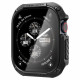 Juodas dėklas Apple Watch 10 (46 mm) laikrodžiui "Spigen Tough Armor"