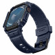 Mėlynas dėklas - apyrankė Apple Watch 10 / 11 (46mm) laikrodžiui "Spigen Rugged Armor PRO"