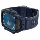 Mėlynas dėklas - apyrankė Apple Watch 10 / 11 (46mm) laikrodžiui "Spigen Rugged Armor PRO"