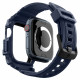 Mėlynas dėklas - apyrankė Apple Watch 10 (46mm) laikrodžiui "Spigen Rugged Armor PRO"