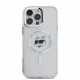 Skaidrus dėklas Apple iPhone 16 Pro telefonui "Karl Lagerfeld IML Choupette Head Metal Frame MagSafe Case"