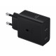 Originalus juodas Samsung 50W 2xUSB-C pakrovėjas + USB-C - USB-C laidas "EP-T5020XBE Samsung Dual"