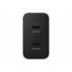 Originalus juodas Samsung 50W 2xUSB-C pakrovėjas + USB-C - USB-C laidas "EP-T5020XBE Samsung Dual"