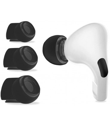 Juodos pagalvėlės Apple Airpods Pro 1 / 2 ausinėms "Tech-Protect Ear Tips 3-Pack"