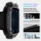 Juodas dėklas Apple Watch 10 / 11 (46 mm) laikrodžiui "Spigen Rugged Armor"
