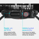 Juodas dėklas Apple Watch 10 / 11 (46 mm) laikrodžiui "Spigen Rugged Armor"