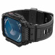 Juodas dėklas - apyrankė Apple Watch 10 / 11 (46mm) laikrodžiui "Spigen Rugged Armor PRO"