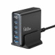 Juodas PD140W/QC3.0 2xUSB-A + 3xUSB-C pakrovėjas "Tech-Protect DC140W-GAN 5-Port"