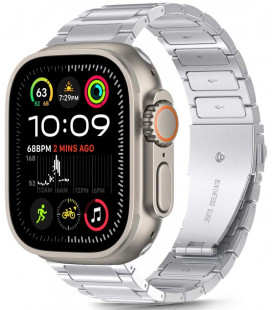 Sidabrinė apyrankė Apple Watch 8 / 9 / 10 / 11 / 12 / SE / Ultra (44 / 45 / 46 / 49 mm) "Tech-Protect Stainless Classic"