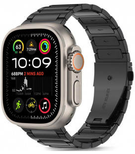 Juoda apyrankė Apple Watch 6 / 7 / 8 / 9 / 10 / SE / Ultra 1 / 2 (44 / 45 / 46 / 49 mm) "Tech-Protect Stainless Classic"