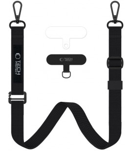 Juodas dirželis per / ant peties telefonui "Tech-Protect C6S Rope Crossbody