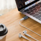 Pilkas audio adapteris USB-C - Lightning "Tech-Protect Ultraboost"