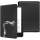 Juodas tverčiamas dėklas Kindle Paperwhite VI / 6 / Colorsoft / Signature Edition skaityklei "Tech-Protect Smartcase Black Cat"