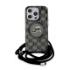 Juodas dėklas Apple iPhone 15 Pro Max telefonui "Karl Lagerfeld IML Monogram Crossbody K&CH Heads MagSafe Case"