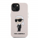 Rožinis dėklas Apple iPhone 15 telefonui "Karl Lagerfeld Liquid Silicone Ikonik NFT Case"